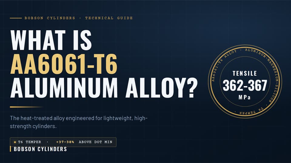 What is AA6061-T6 aluminum alloy and why is it used for high-pressure cylinders?
