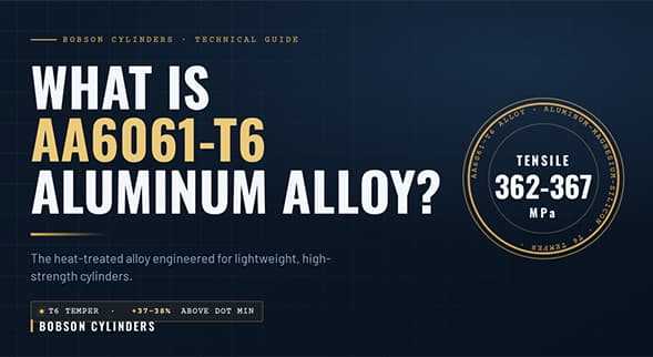 What is AA6061-T6 aluminum alloy and why is it used for high-pressure cylinders?