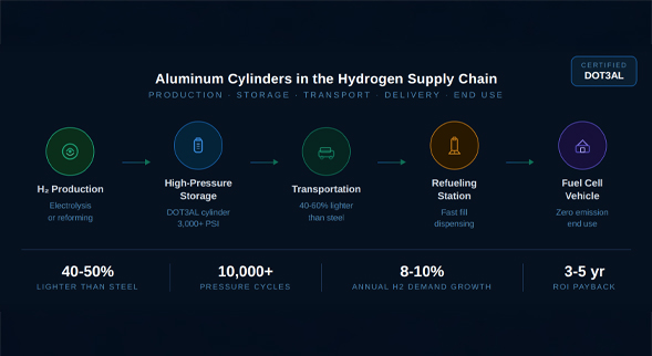 What Makes Aluminum Cylinders Ideal for Hydrogen Storage and Transportation?